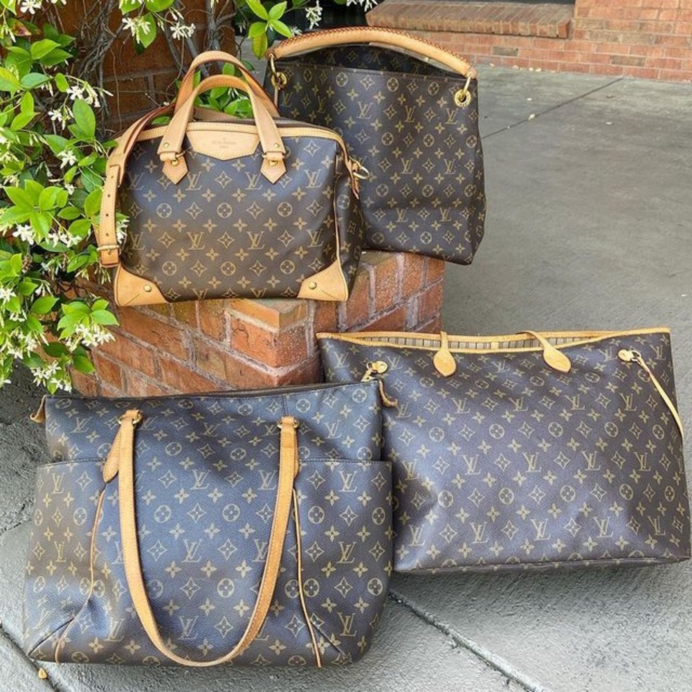 💎✨ TOP ZIPPER ✨💎 HUGE Louis Vuitton X-LARGE TOTE TOTALLY GM W/ RECEIPT - Picture 10 of 16